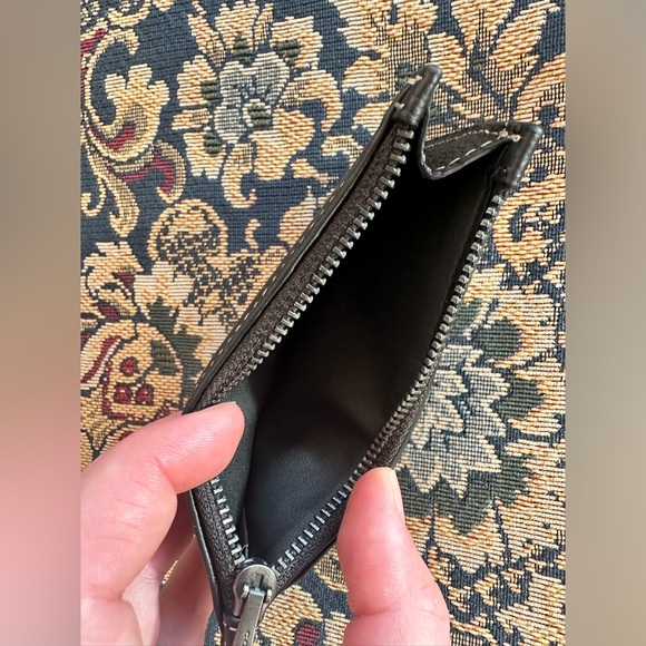 COACH Zip Card Case With Rexy Black Pebbled Leather - Picture 4 of 5